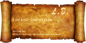 Lorisz Dorottya névjegykártya